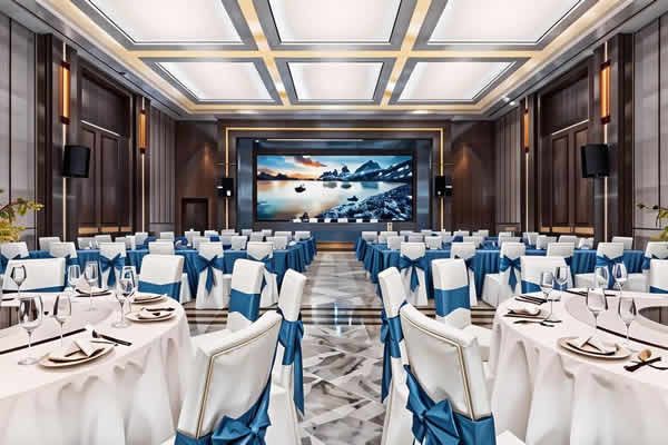 酒店宴會(huì)廳配多大面積的LED顯示屏合適？